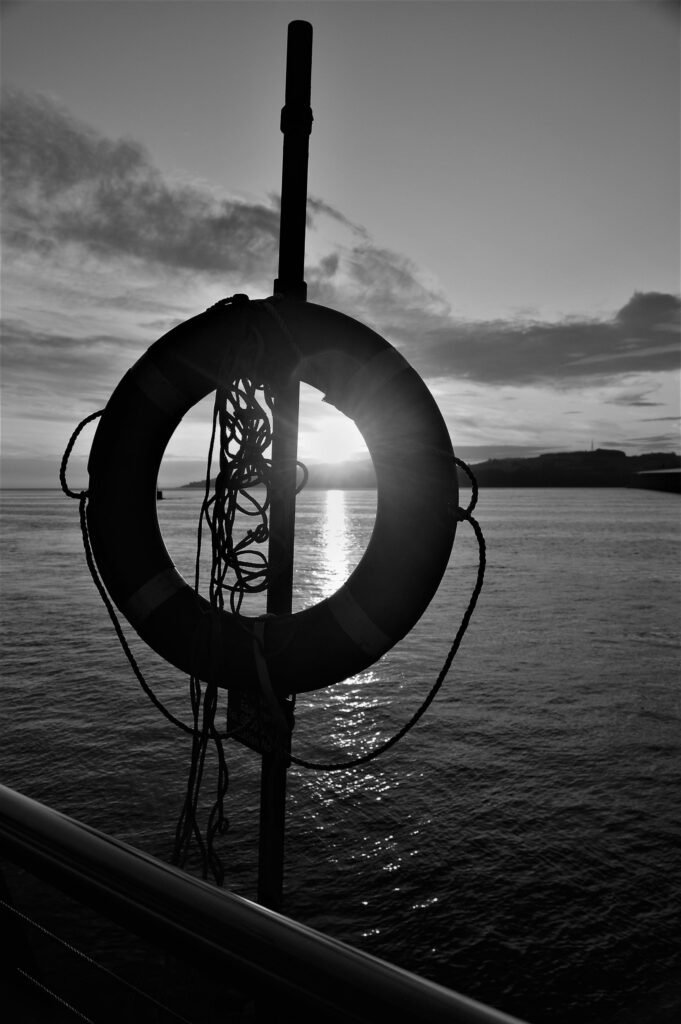 Sunrise through A Lifebuoy Ring